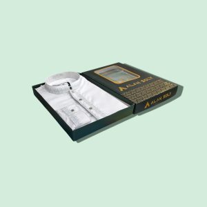 China Fabric (White Embroidery Panjabi)